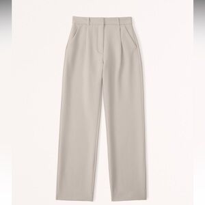 Abercrombie and Fitch Tailored Straight Pant in Light Taupe Size 12 US